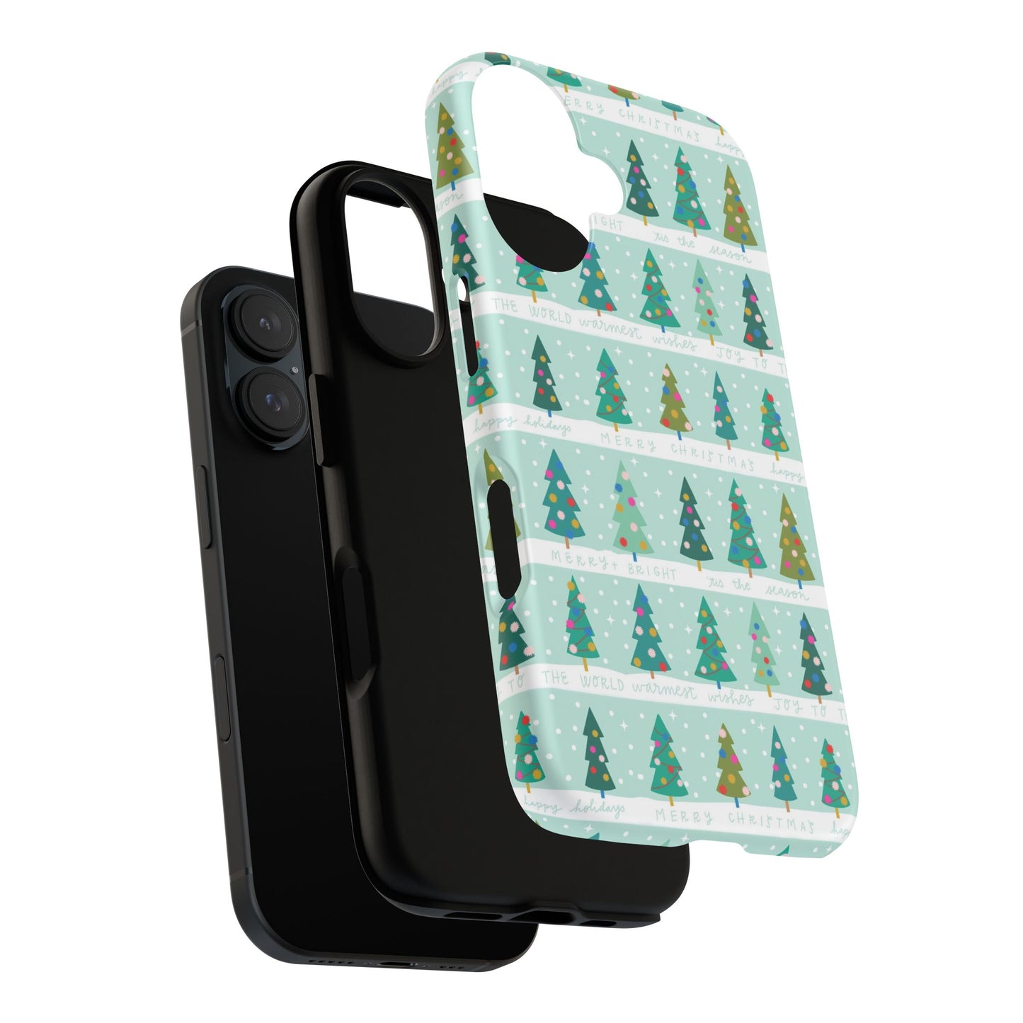 Christmas Trees Row - iPhone Case