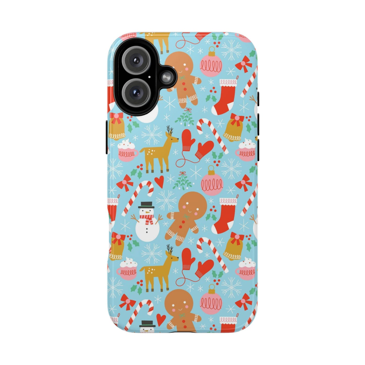 Christmas Characters Blue - iPhone Case