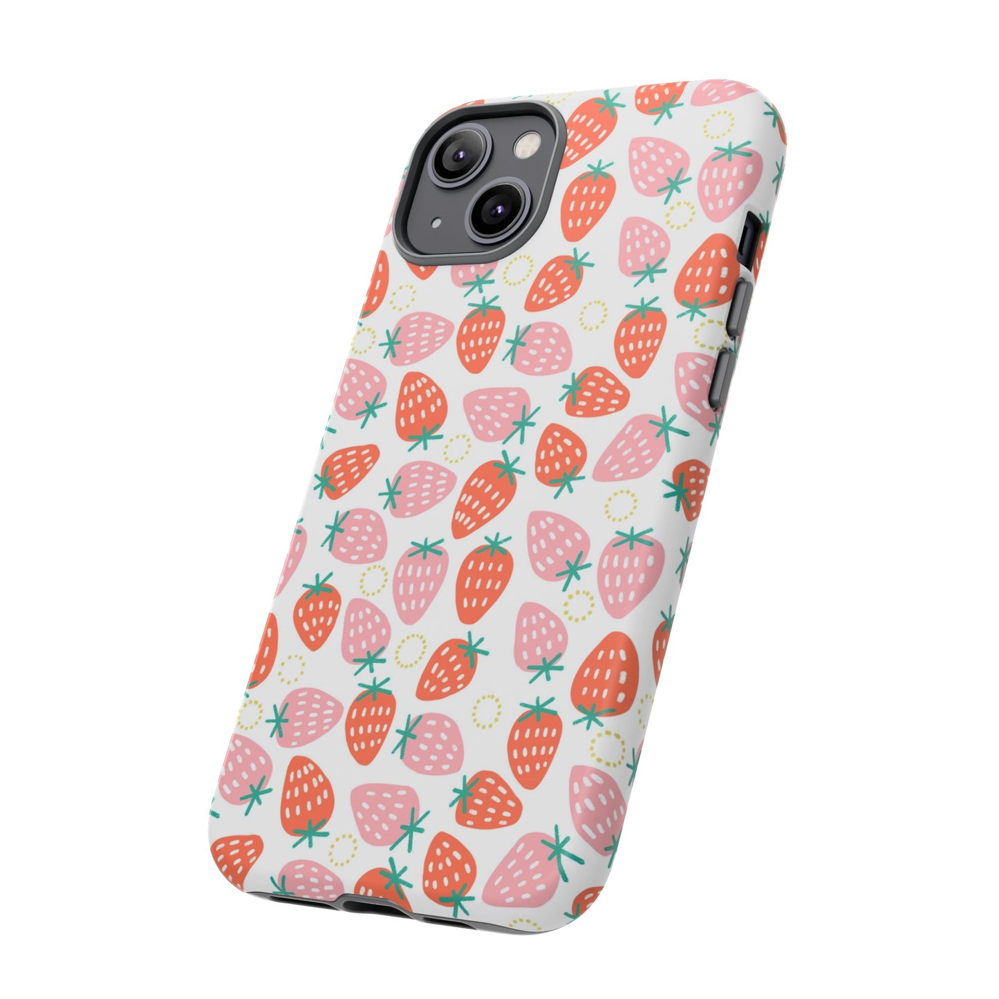 Strawberry Pattern - White - iPhone Case