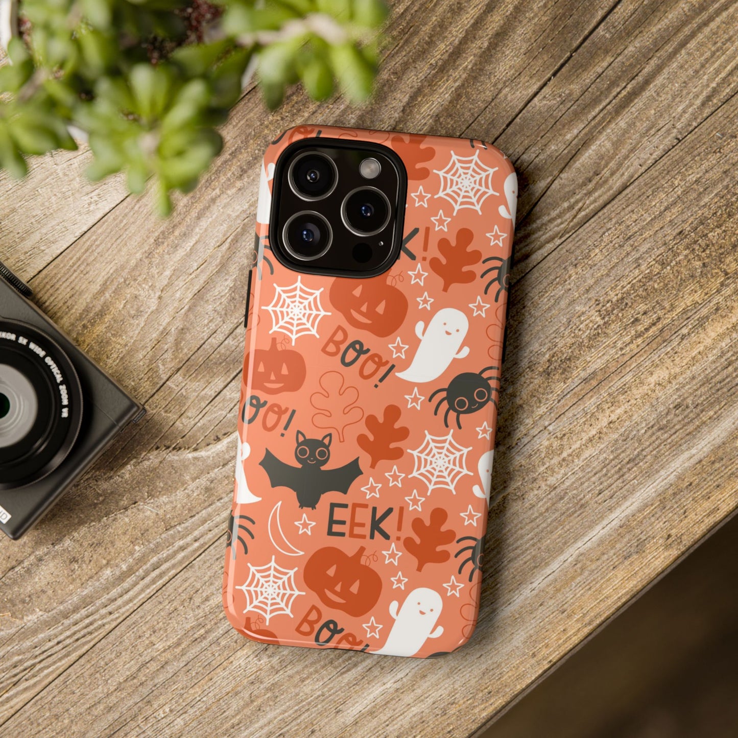 Halloween Doodles - Orange - iPhone Case