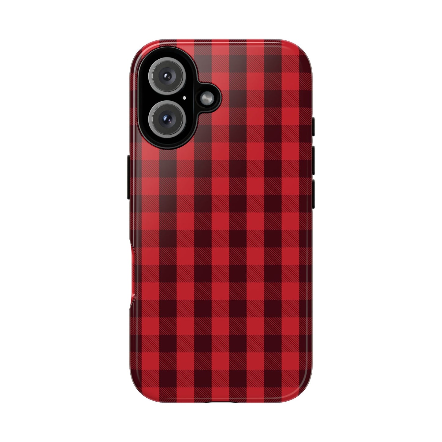 Red Christmas Gingham Pattern - iPhone Case