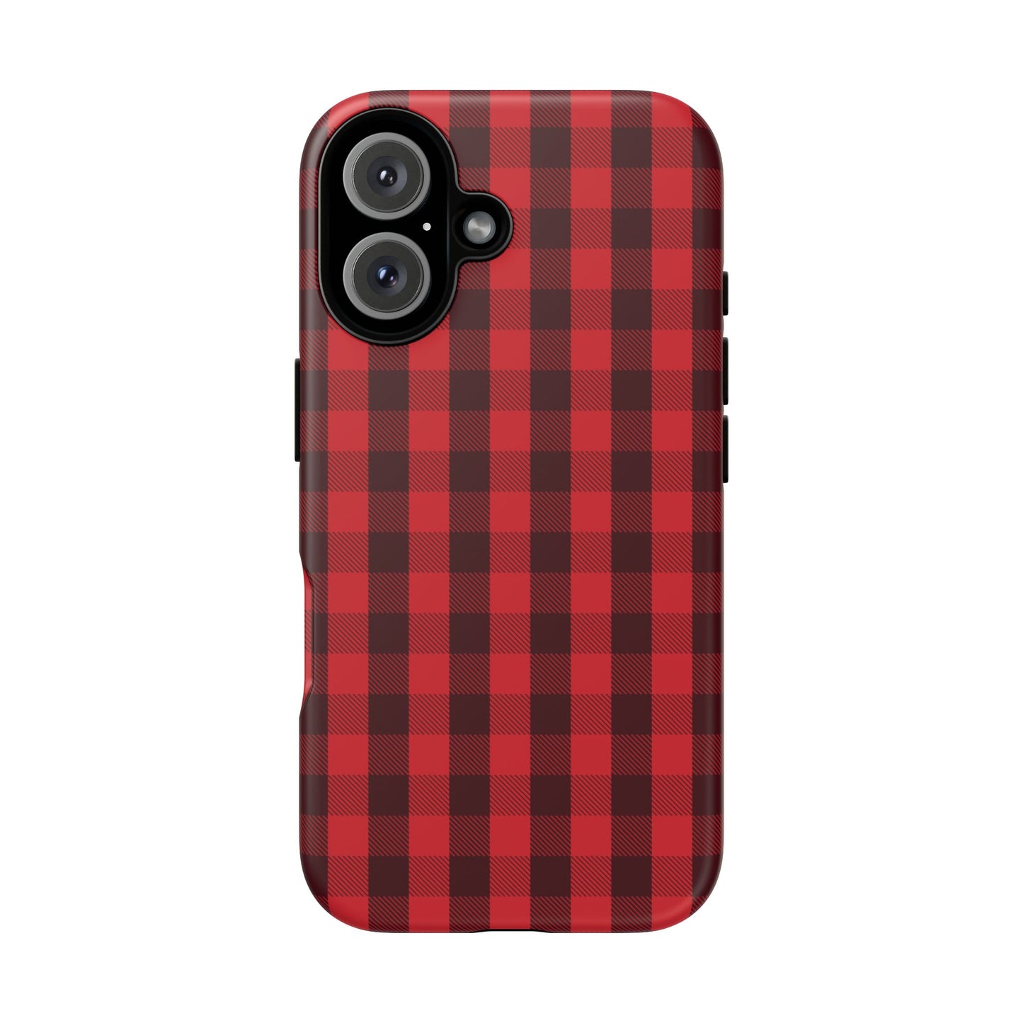 Red Christmas Gingham Pattern - iPhone Case