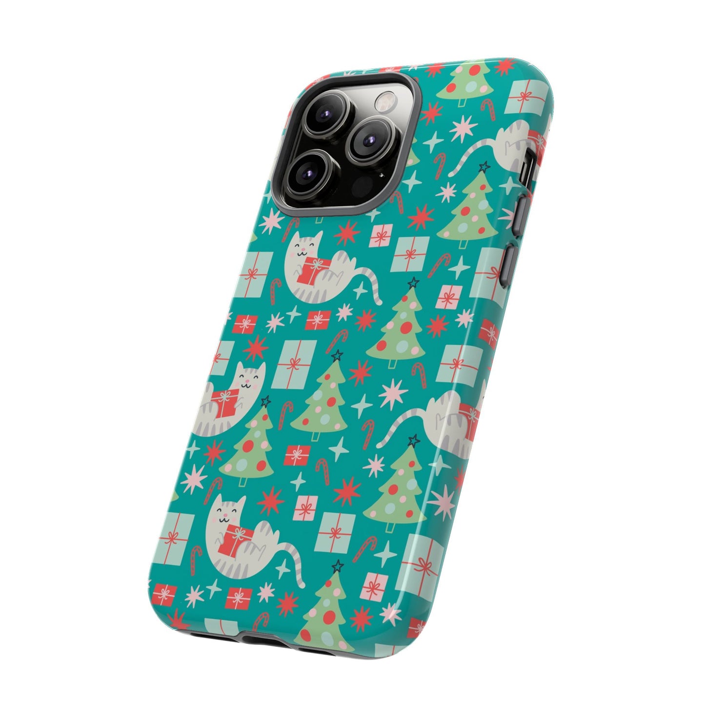 Cats With Christmas Gifts - iPhone Case