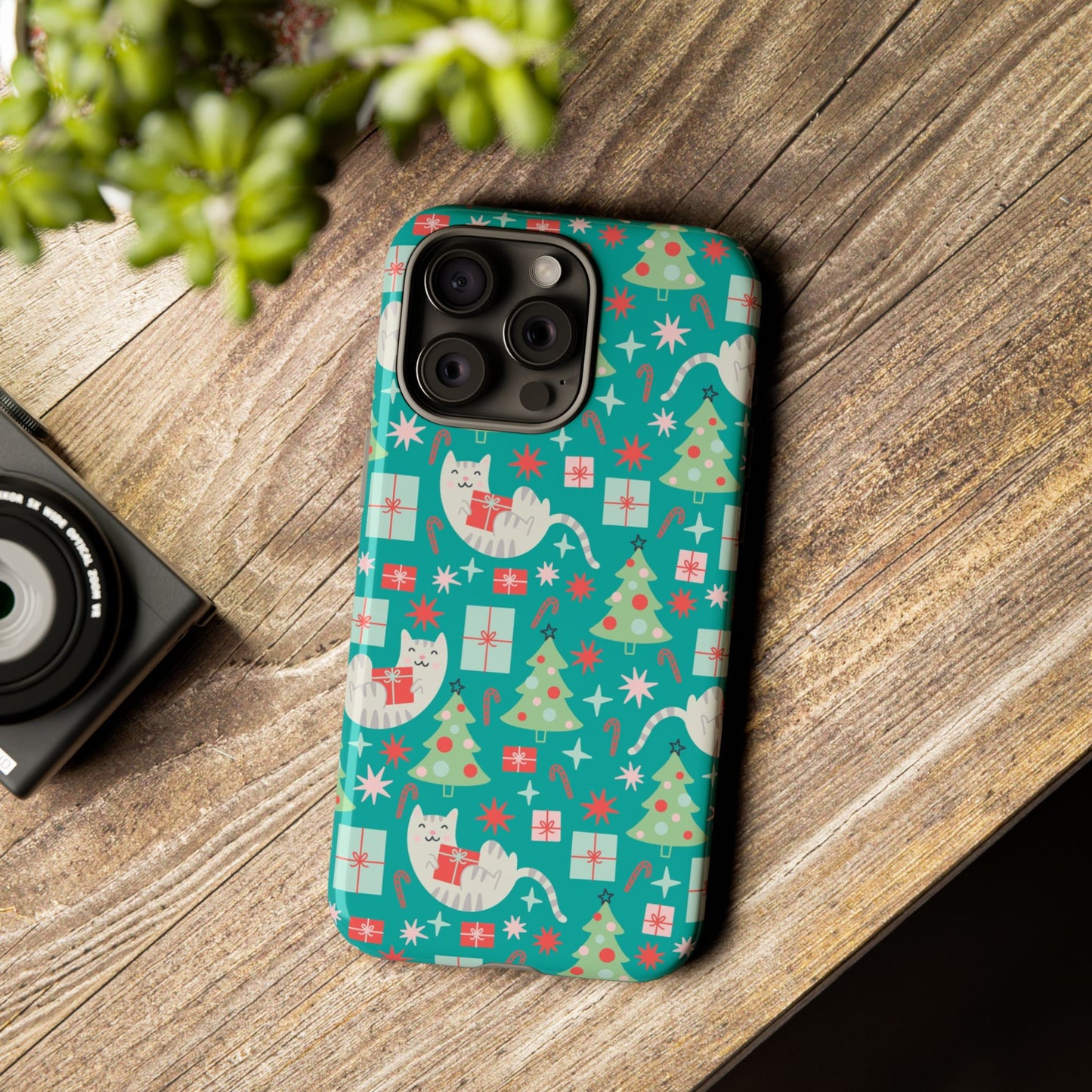 Cats With Christmas Gifts - iPhone Case