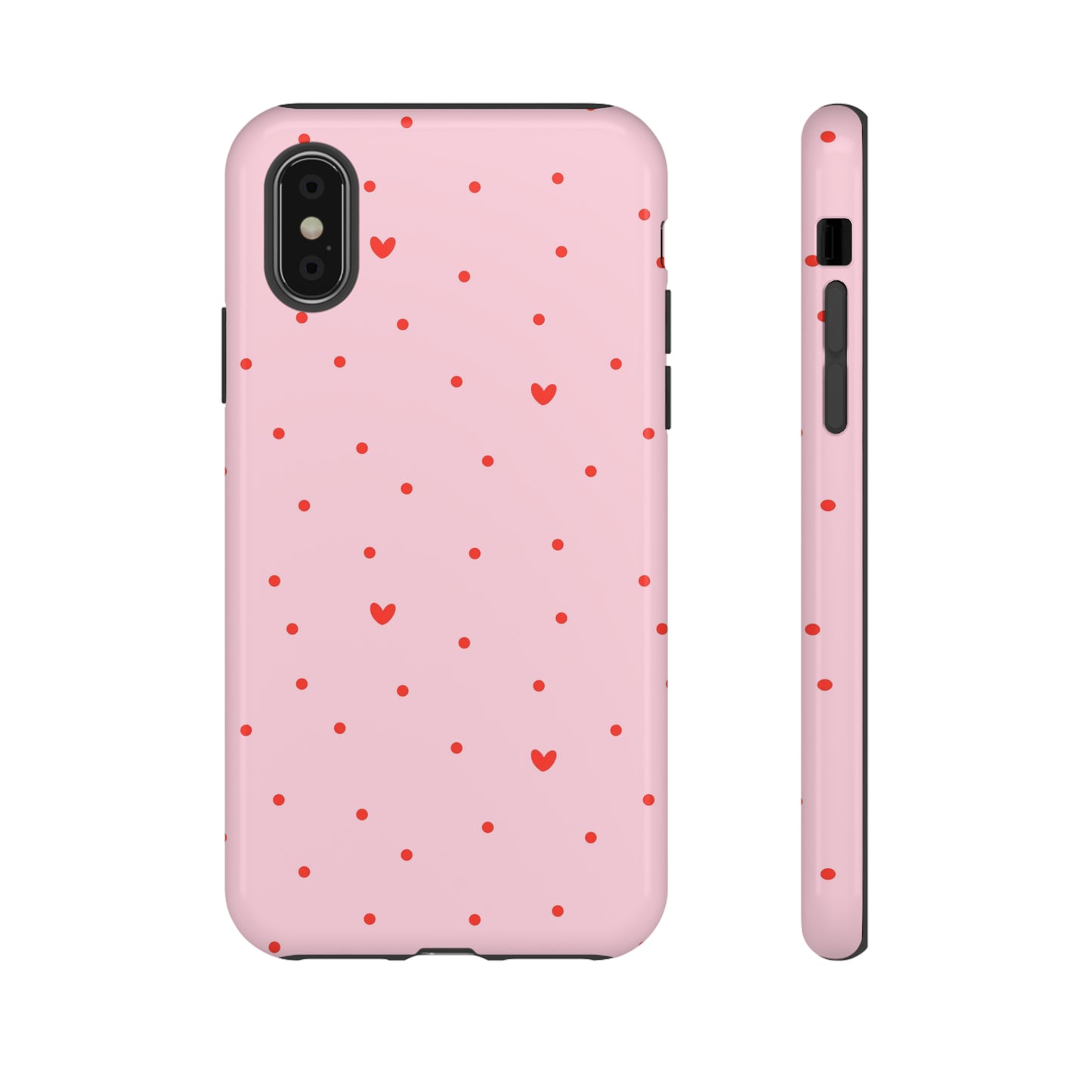 Tiny Hearts on Pink - iPhone Case