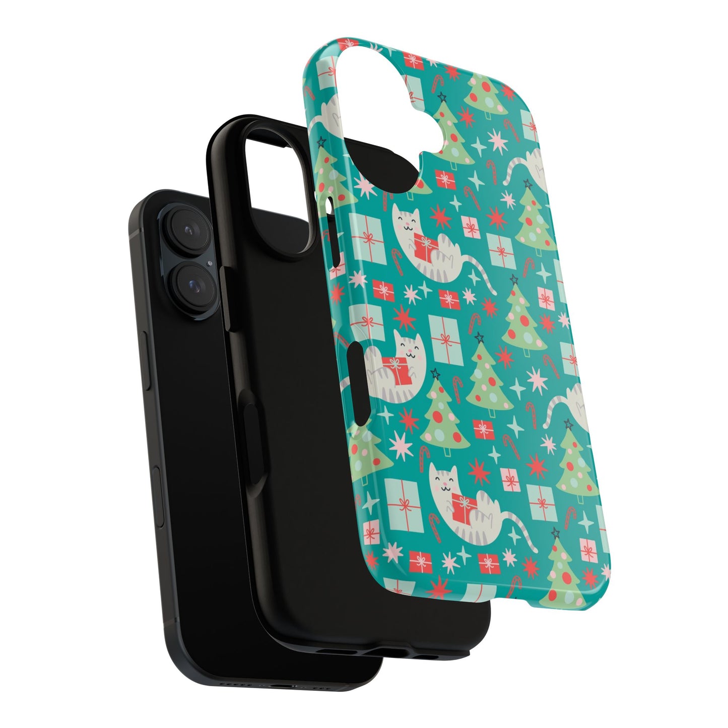 Cats With Christmas Gifts - iPhone Case