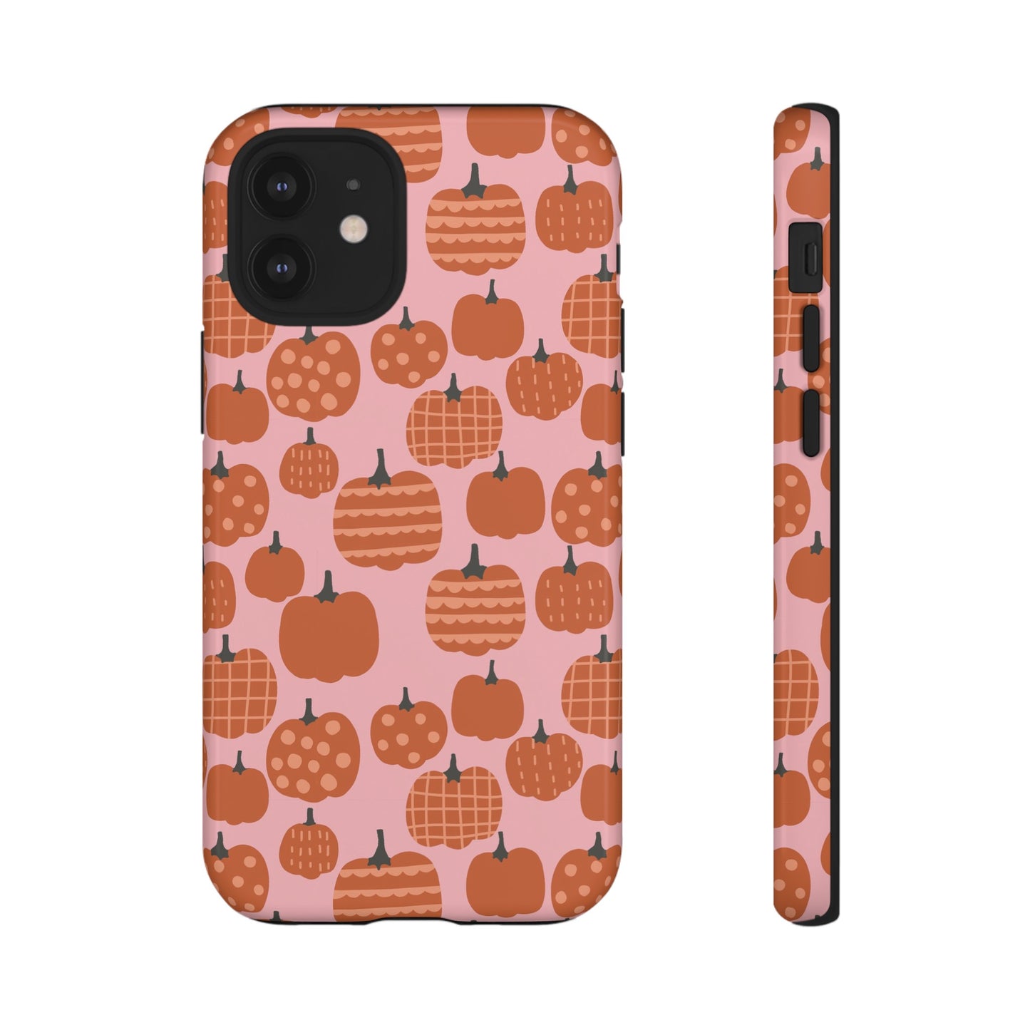 Fall Pumpkins with Pink Background - iPhone Case