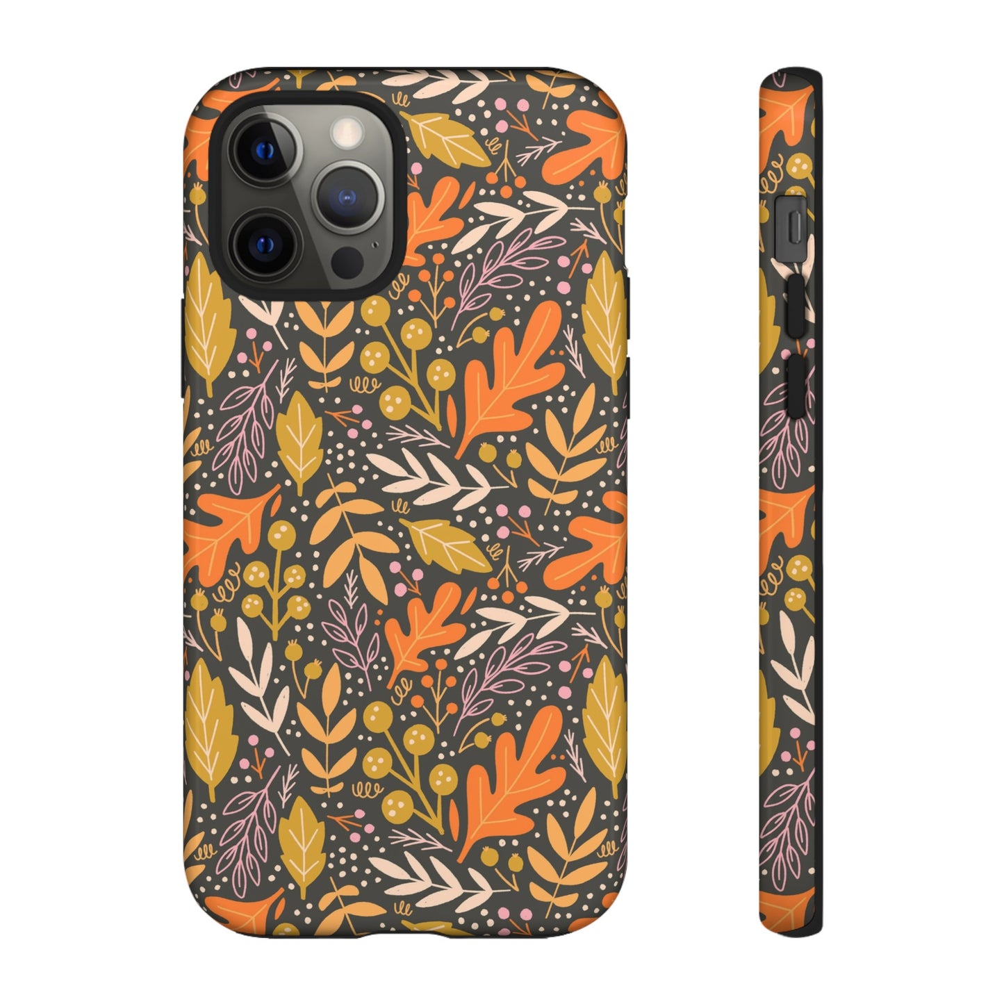 Dark Fall Foliage Leaves - iPhone Case