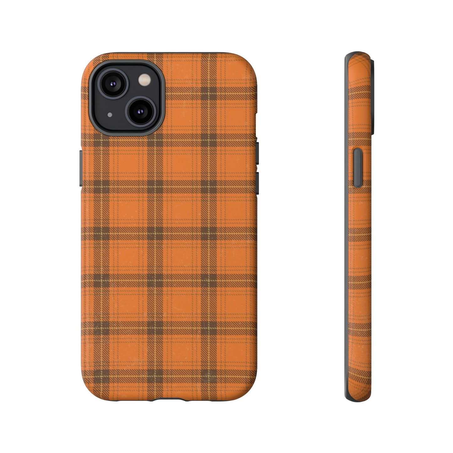 Autumn Orange Plaid - iPhone Case