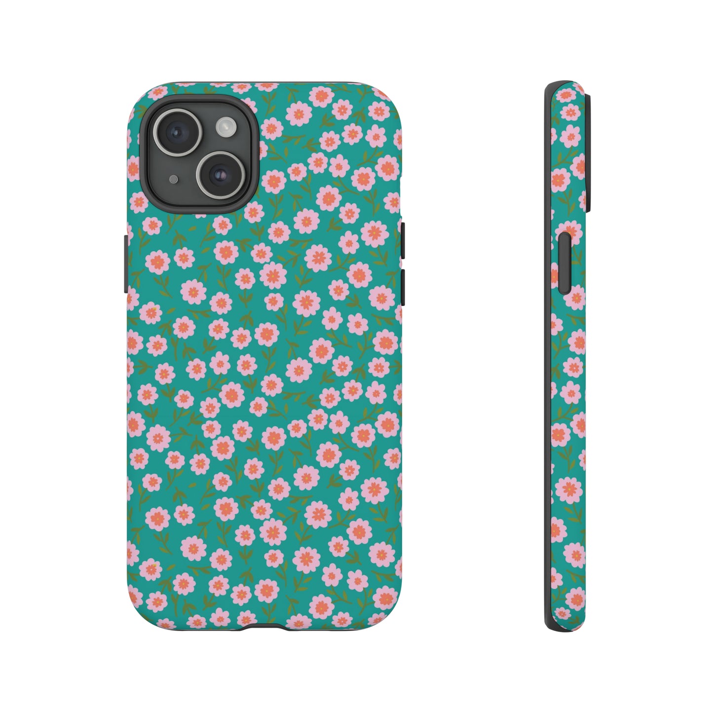 Spring Turquoise Florals - iPhone Case