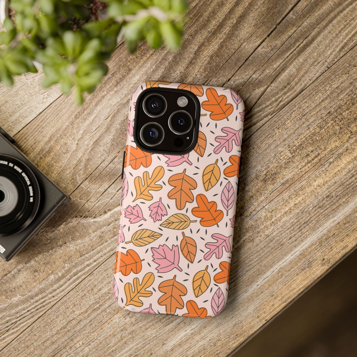 Doodled Fall Leaves - iPhone Case