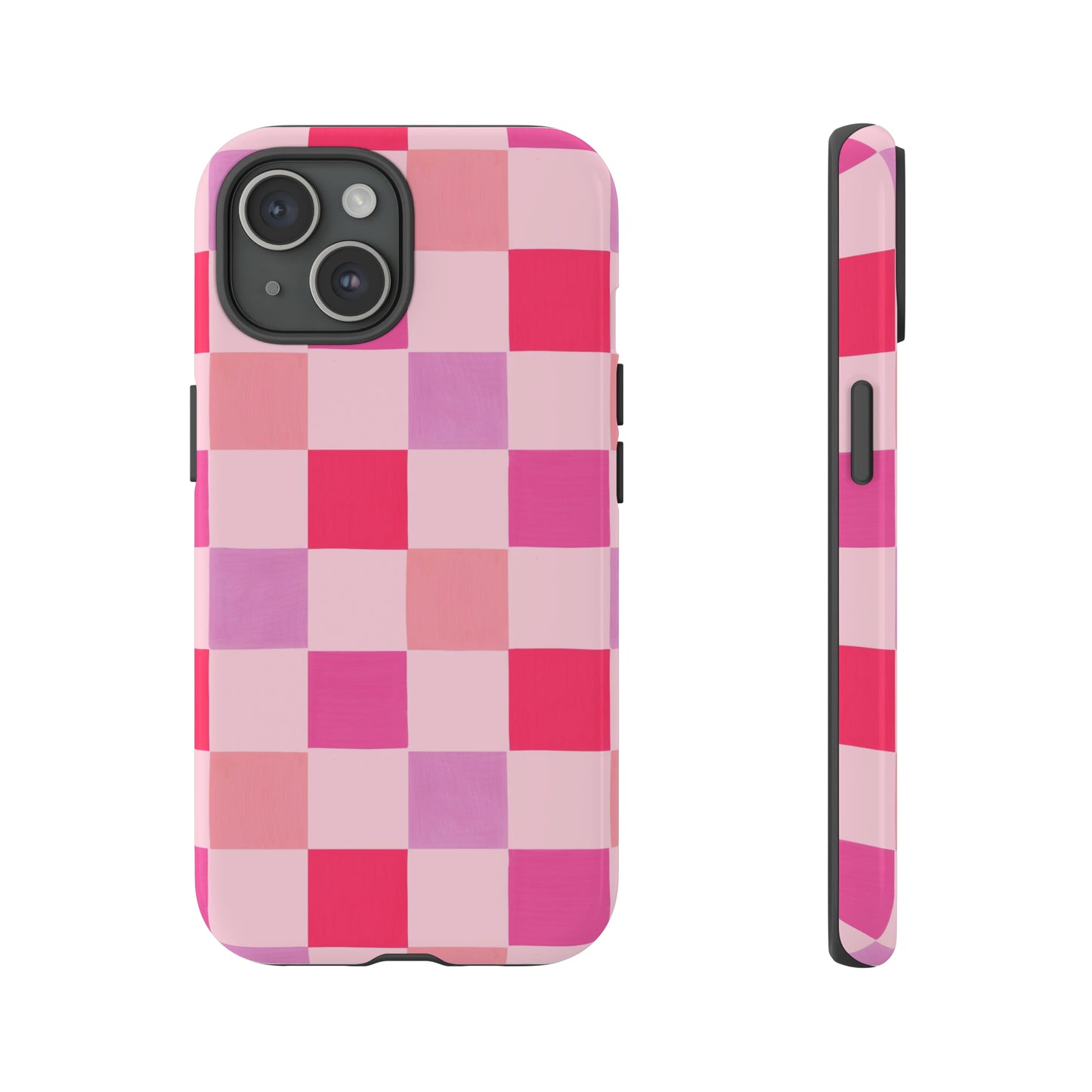 Pink Check Pattern iPhone Case