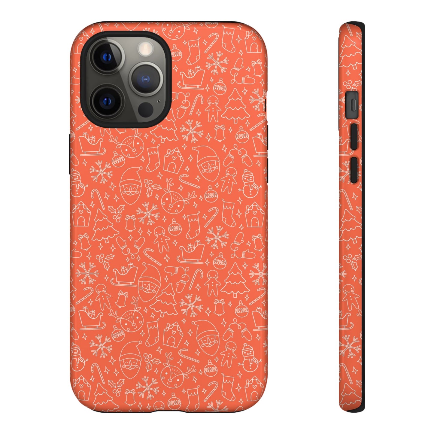 Christmas Doodles - Red - iPhone Case