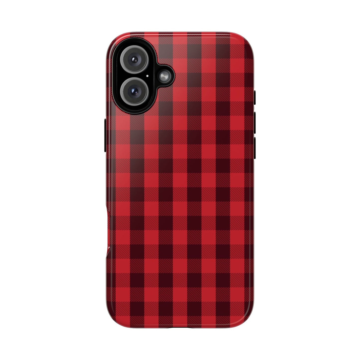 Red Christmas Gingham Pattern - iPhone Case