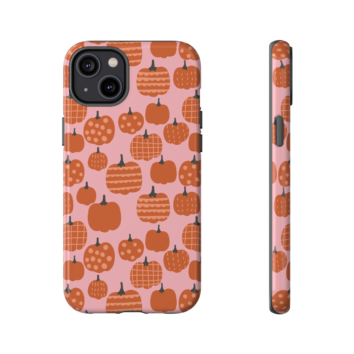 Fall Pumpkins with Pink Background - iPhone Case