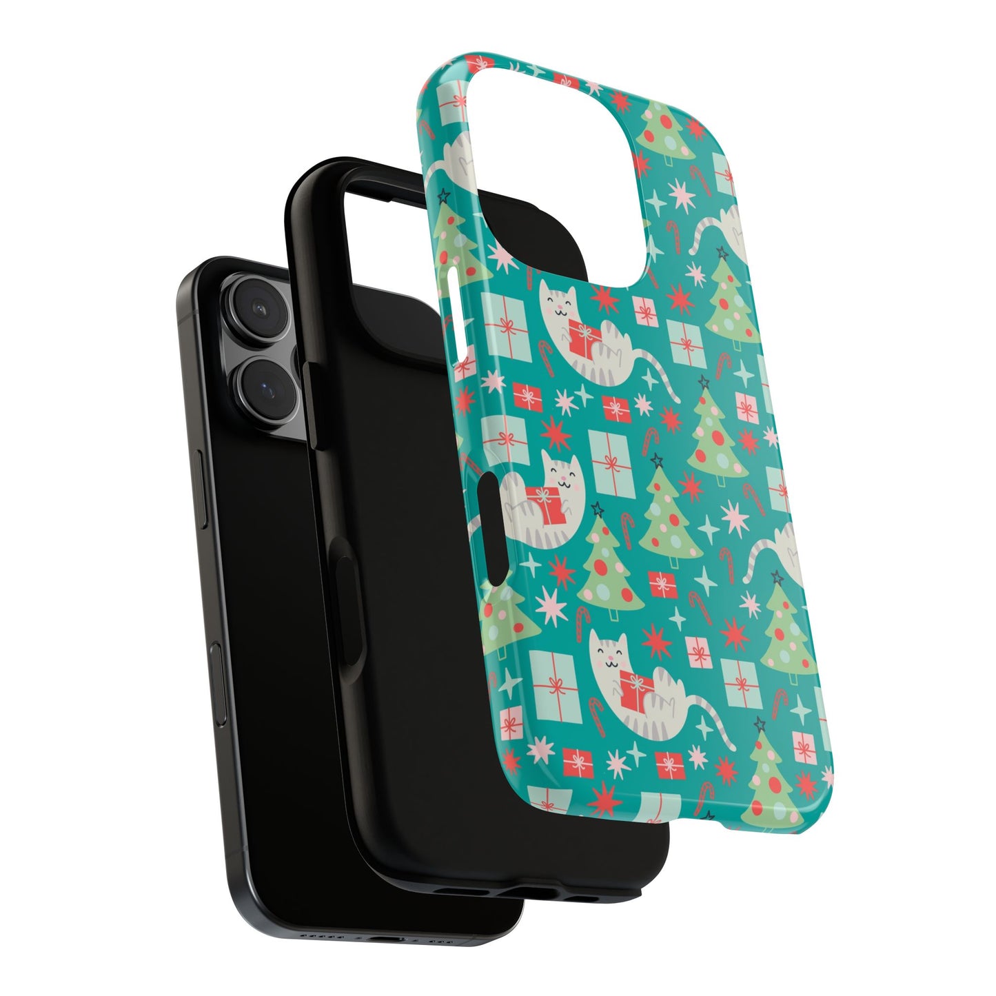 Cats With Christmas Gifts - iPhone Case