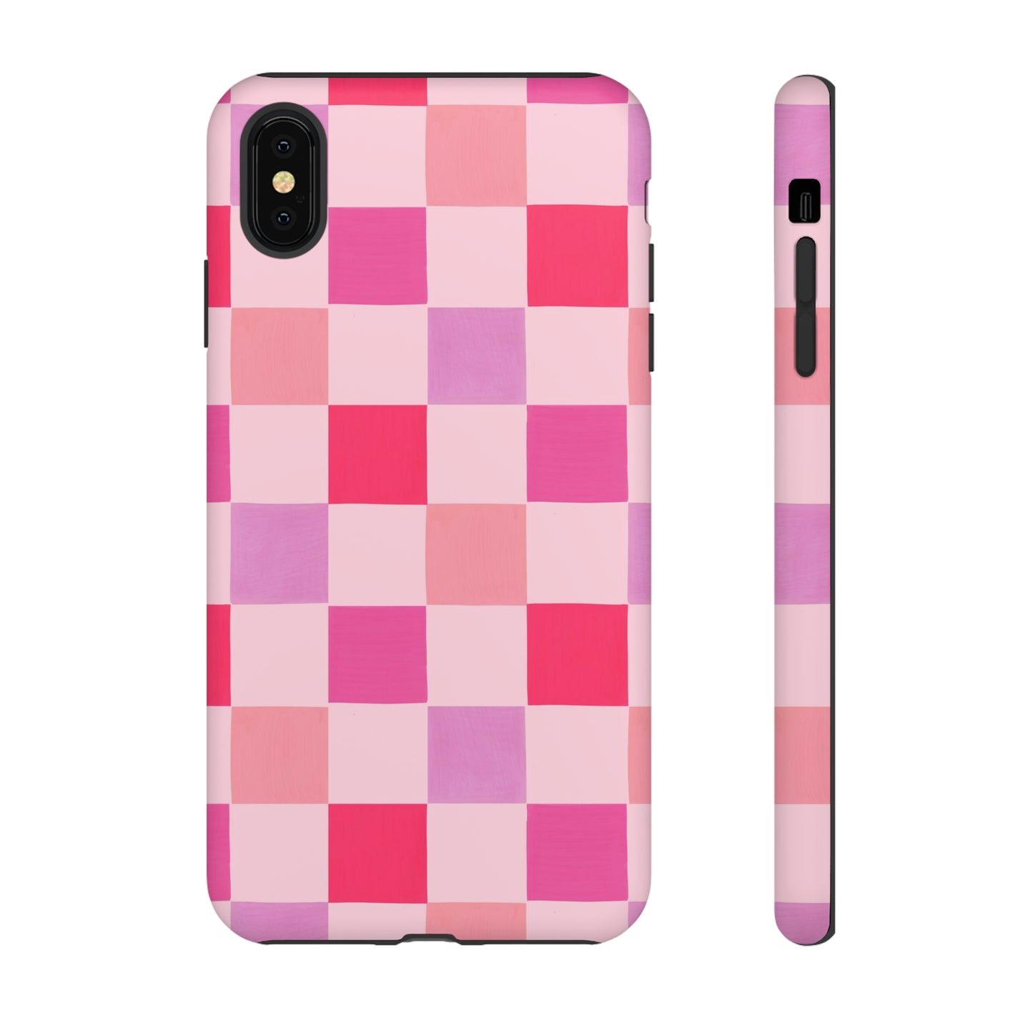 Pink Check Pattern iPhone Case