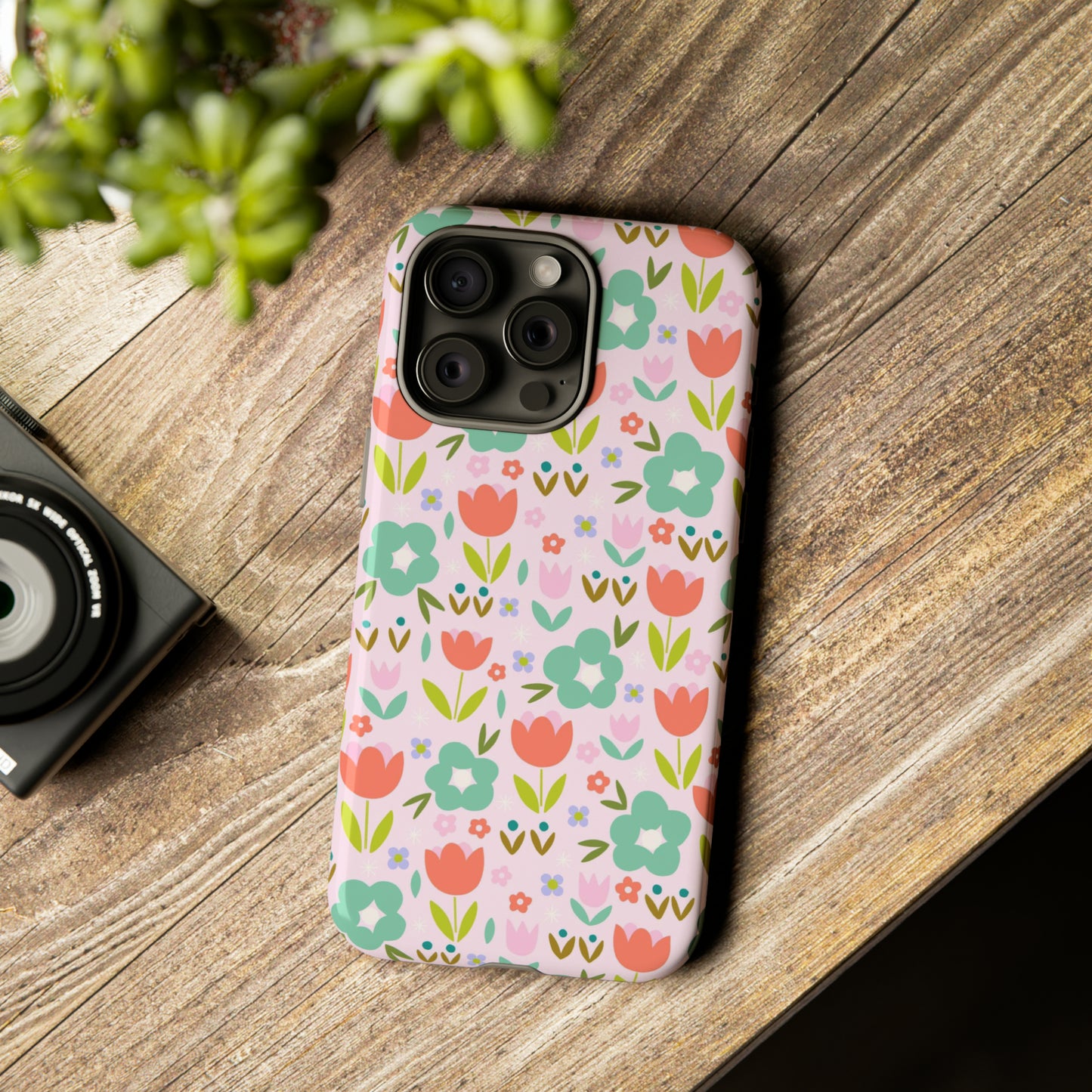 Mod Pink Flowers - iPhone Case