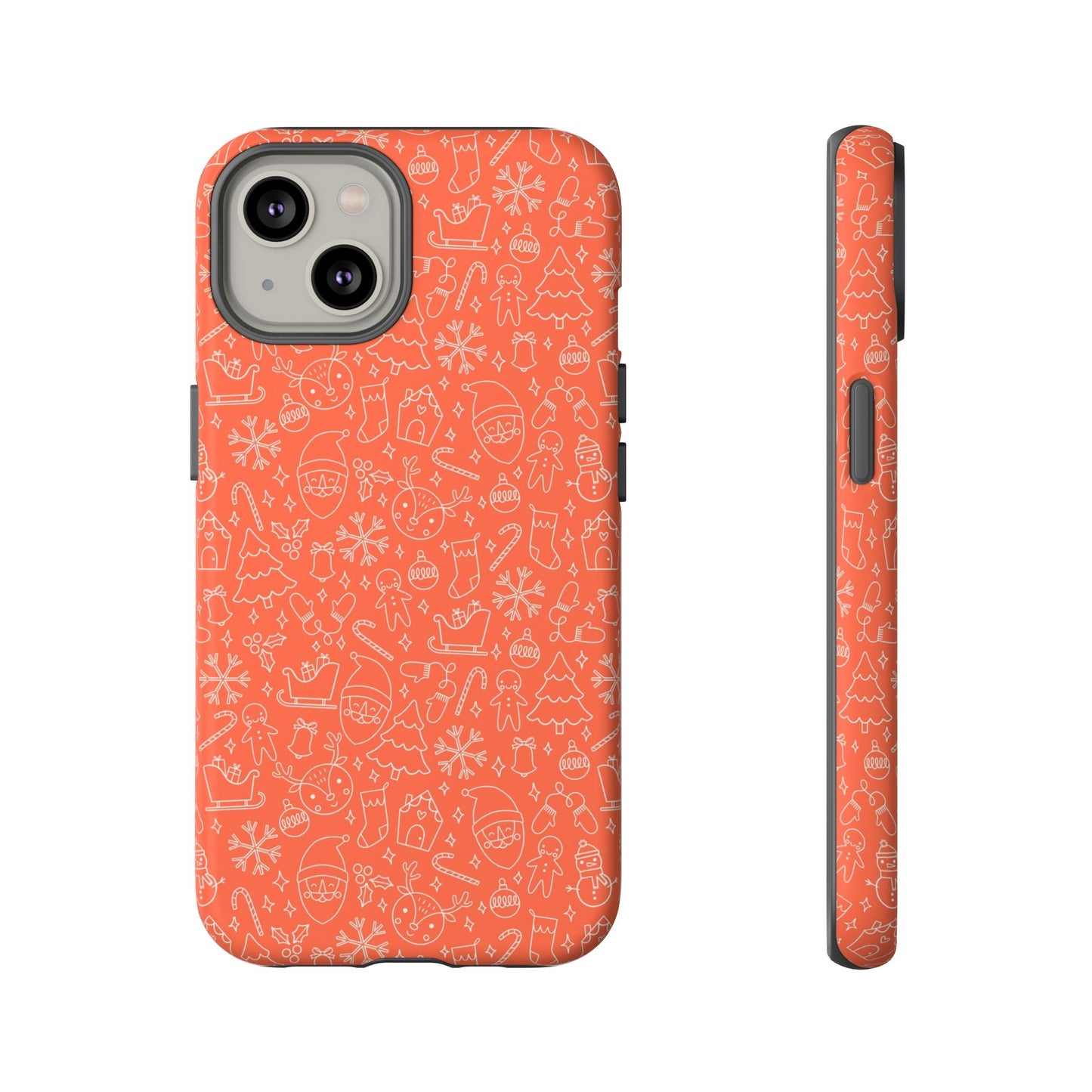 Christmas Doodles - Red - iPhone Case