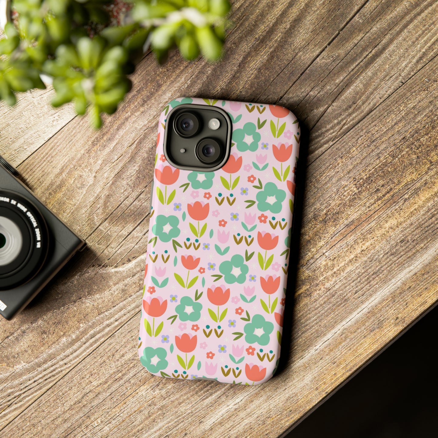 Mod Pink Flowers - iPhone Case