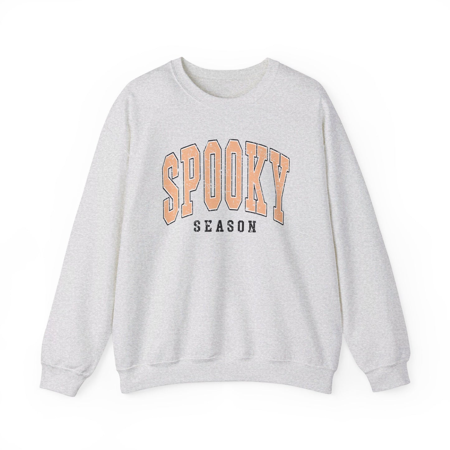 Spooky Season (Orange) Sporty Halloween Sweatshirt - Unisex Heavy Blend™ Crewneck Sweatshirt