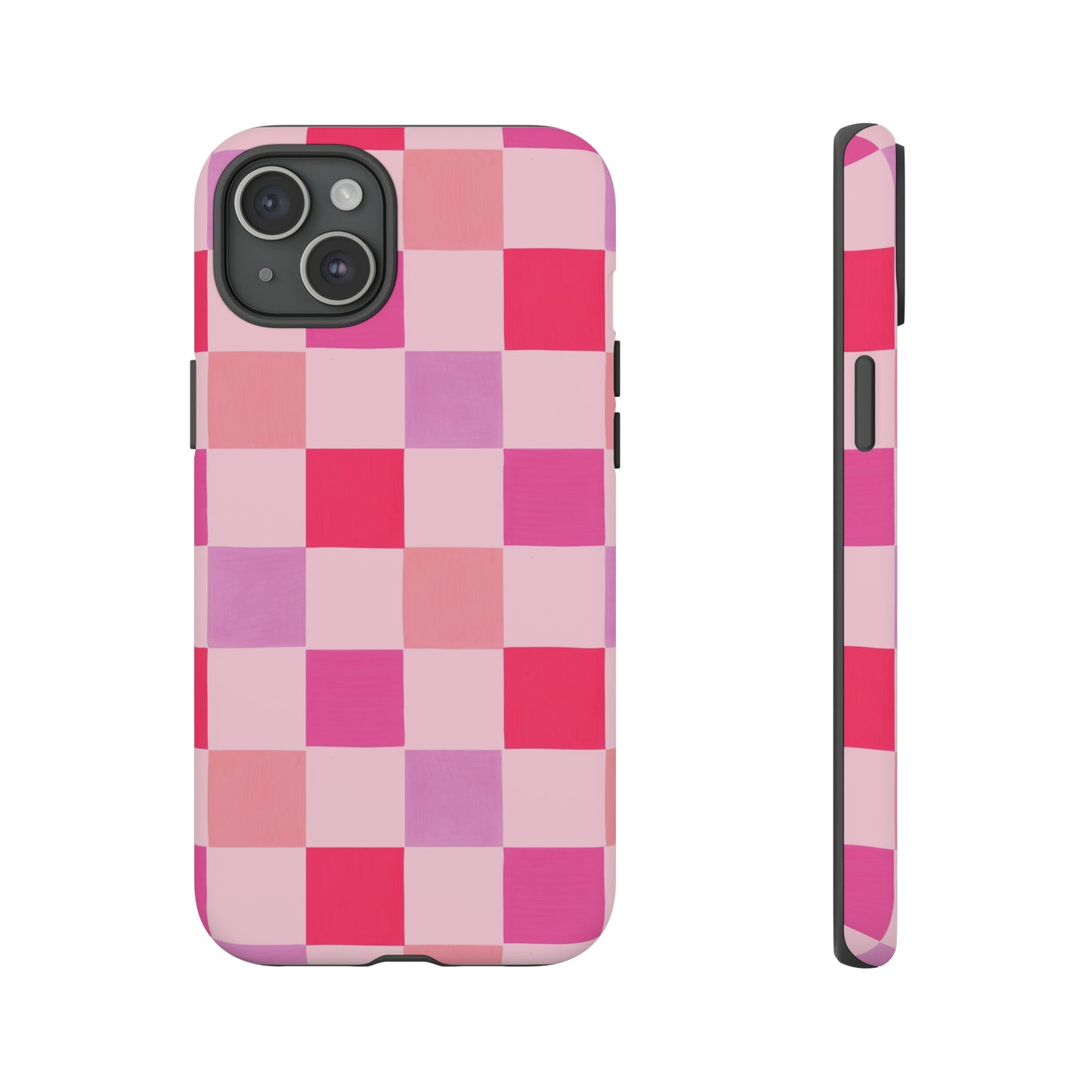 Pink Check Pattern iPhone Case