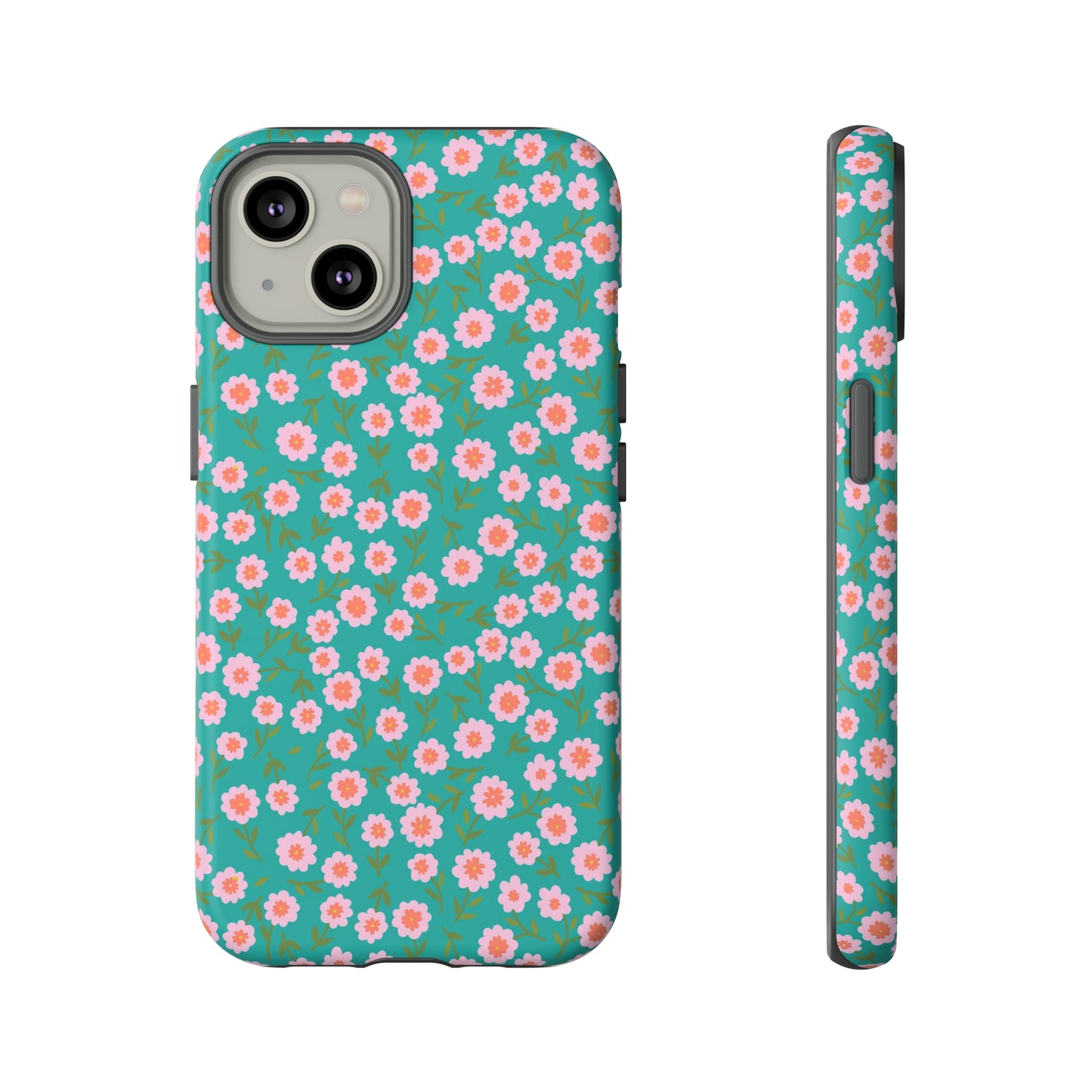 Spring Turquoise Florals - iPhone Case