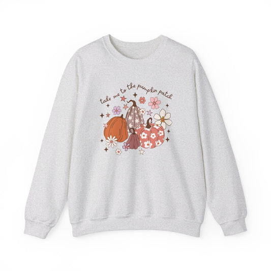 Take Me To The Pumpkin Patch - Autumn Pumpkin Sweatshirt - Unisex Heavy Blend™ Crewneck Sweatshirt