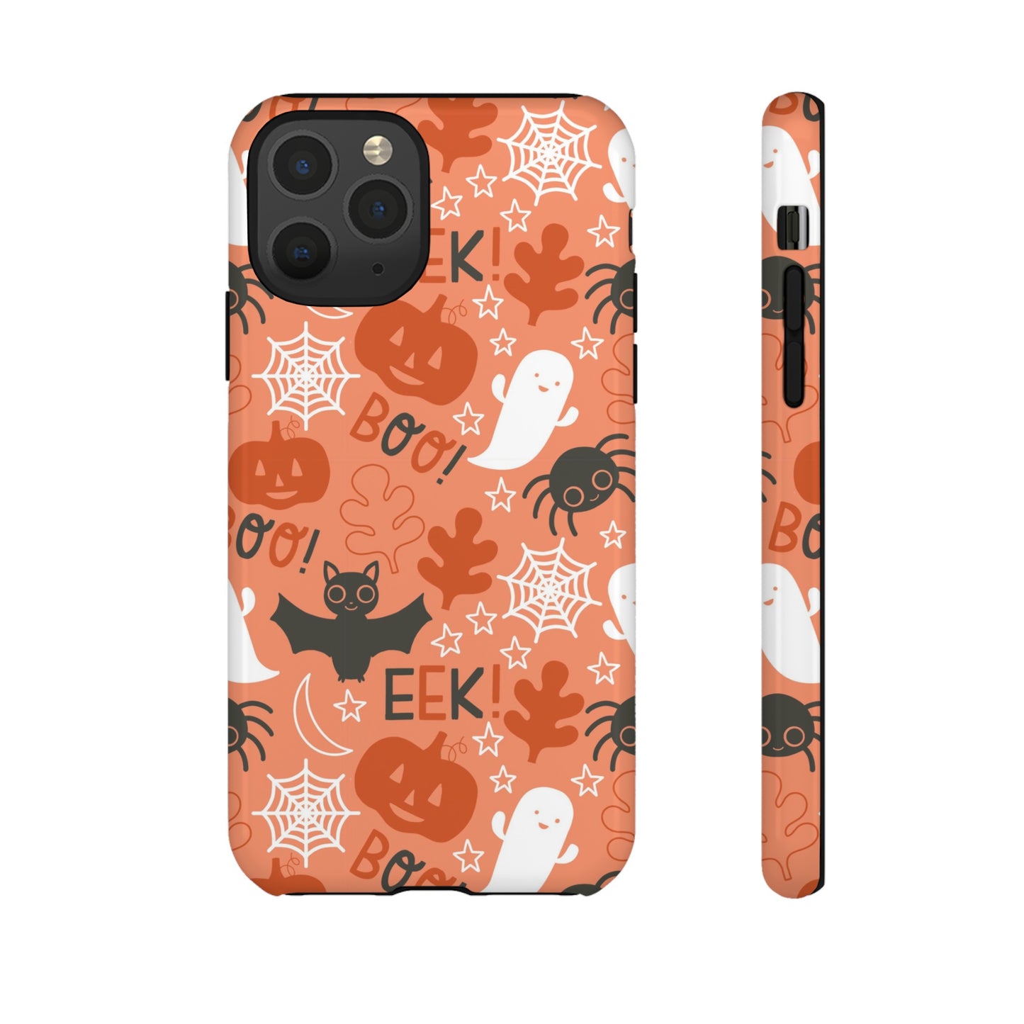 Halloween Doodles - Orange - iPhone Case